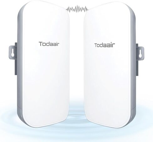 Wireless Bridge｜2.4G｜75Mbps｜1500 ft｜Point to Point WiFi Bridges｜Plug and Play｜High-Gain Antenna｜10/100Mbps LAN Port｜24V PoE Powered｜IP65 Waterproof｜2PCS in Saudi Arabia