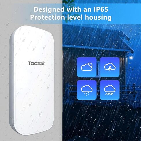 Wireless Bridge｜2.4G｜75Mbps｜1500 ft｜Point to Point WiFi Bridges｜Plug and Play｜High-Gain Antenna｜10/100Mbps LAN Port｜24V PoE Powered｜IP65 Waterproof｜2PCS in Saudi Arabia