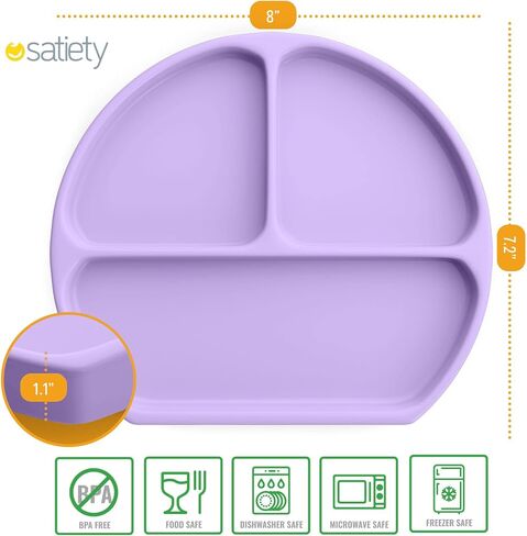 Toddler Plates Suction Plates for Baby Silicone Baby Plates 100% Food-Grade Silicone, First Stage toddler plate With Suction Feeding Supplies for Kids, Microwave & Dishwasher Safe Green in Saudi Arabia