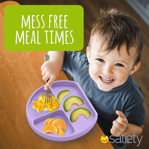 Toddler Plates Suction Plates for Baby Silicone Baby Plates 100% Food-Grade Silicone, First Stage toddler plate With Suction Feeding Supplies for Kids, Microwave & Dishwasher Safe Green in Saudi Arabia