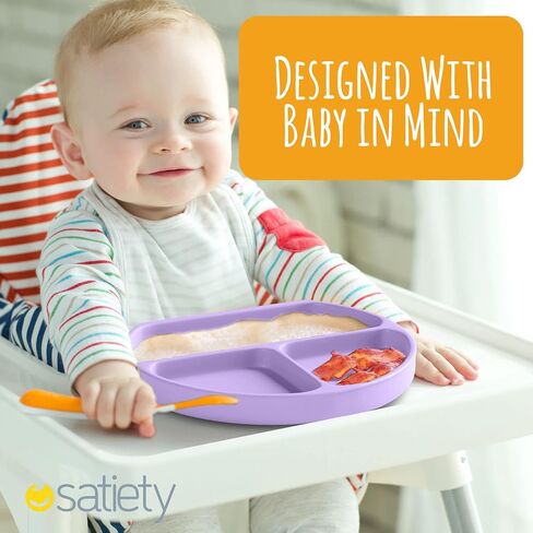 Toddler Plates Suction Plates for Baby Silicone Baby Plates 100% Food-Grade Silicone, First Stage toddler plate With Suction Feeding Supplies for Kids, Microwave & Dishwasher Safe Green in Saudi Arabia