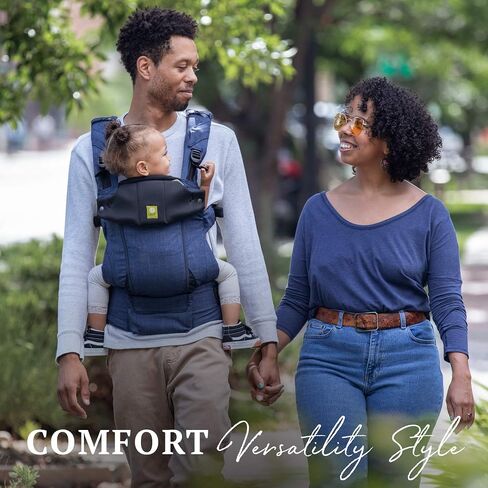LÍLLÉbaby Serenity 6-in-1 Ergonomic Baby Carrier, Newborn to Toddler, Lumbar Support with Convertible Tote, Indigo in Saudi Arabia