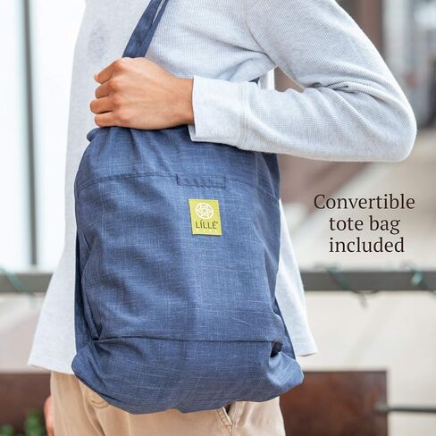 LÍLLÉbaby Serenity 6-in-1 Ergonomic Baby Carrier, Newborn to Toddler, Lumbar Support with Convertible Tote, Indigo in Saudi Arabia