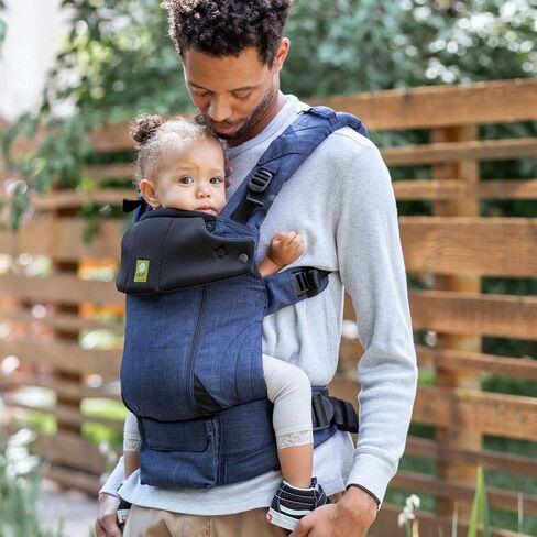 LÍLLÉbaby Serenity 6-in-1 Ergonomic Baby Carrier, Newborn to Toddler, Lumbar Support with Convertible Tote, Indigo in Saudi Arabia