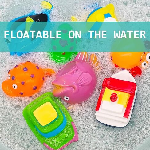 Mold Free Baby Bath Toys - Toy Boats No Hole Infant Toddler Bath Toy for Kids Age 1 2 3 4 Bathtub Water Pool Toys for Infants 6-12-18-24 Months Gifts for 1-6 Year Old Boys Girls Baby Bath Essentials in Saudi Arabia