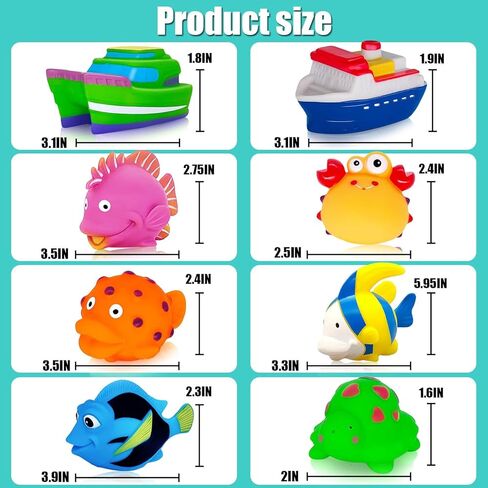 Mold Free Baby Bath Toys - Toy Boats No Hole Infant Toddler Bath Toy for Kids Age 1 2 3 4 Bathtub Water Pool Toys for Infants 6-12-18-24 Months Gifts for 1-6 Year Old Boys Girls Baby Bath Essentials in Saudi Arabia