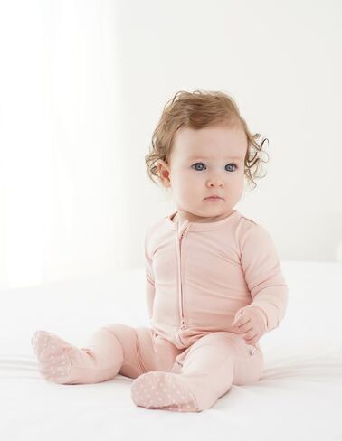 Baby Footie Romper Pajamas Unisex Newborn Infant Footed Pjs Zipper Rompers Viscose from Bamboo Sleepwear in Saudi Arabia