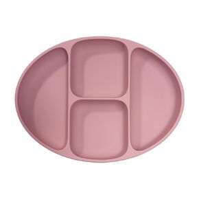 Suction Plates for Baby,Toddler Plates with Suction,Silicone Divided Kids Placemat Fits Most Highchair Trays,Microwave & Dishwasher Safe (Matcha Green)