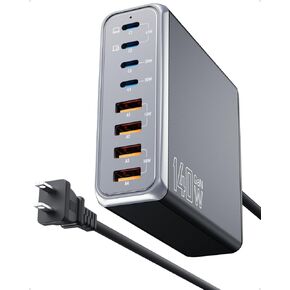 140W USB C Charger Block, 8-port USB C Fast Charging Station, 65W USB C Laptop Charging Hub Compatible with iPhone, MacBook, Galaxy, iPad,and More (K44, Black)