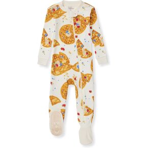 Burt's Bees Baby Baby Boys Sleepers, 100% Organic Cotton, One-piece PJs, Diagonal Zip Up Jumpsuit, Snug Fit Pajamas with Snap Tab in sizes 12, 18, and 24 Months