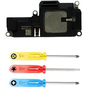 مكبر صوت MMOBIEL Loud متوافق مع iPhone 13 Pro - 6.1 بوصة - 2021 - بديل مكبر الصوت لكابل Ringer Buzzer Flex - متضمن. المفكات