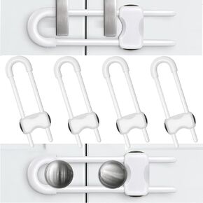 Baby Proofing Cabinet Locks, U-Shaped Child Locks for Cabinets, Cabinet Locks for Babies,Child Proof Cabinet Latches,Child Safety Cabinet Locks (10-black)