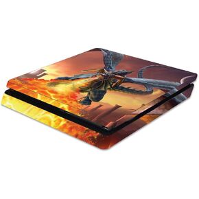 MightySkins Skin Compatible with Sony PS4 Slim Console - Line of Fire | Protective, Durable, and Unique Vinyl Decal wrap Cover | Easy to Apply, Remove, and Change Styles | Made in The USA