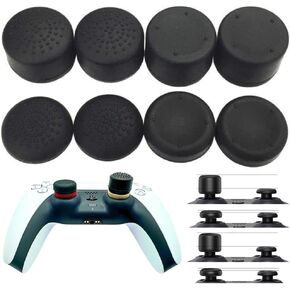 4 Pairs (8PCS) of Ergonomic Thumbsticks Grips for PlayStation 5 (PS5)|PS4|Xbox Series X-S/One|Nintendo Switch Pro|3 Heights&Texture Convex and Concave [14/8/6 mm]