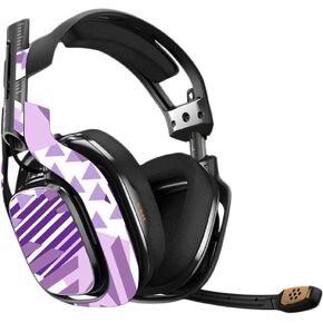 MightySkins Skin Compatible with Astro A40 Gaming Headset - Purple Pentagon | Protective, Durable, and Unique Vinyl Decal wrap Cover | Easy to Apply, Remove, and Change Styles | Made in The USA