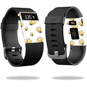 MightySkins Skin Compatible with Fitbit Charge HR Cover Skins Sticker Watch Yellow Poppy