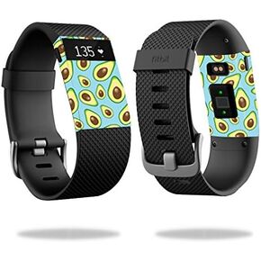 غلاف MightySkins متوافق مع ساعة Fitbit Charge HR وغطاء لاصق وساعة الأفوكادو الأزرق