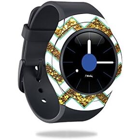 غلاف MightySkins متوافق مع غطاء Samsung Gear S2 3G وساعة لاصقة لامعة على شكل شيفرون