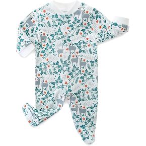 Newborn Outfit Boy Girl Footie Cotton Long Sleeve Animal Printed Going Home Baby Romper