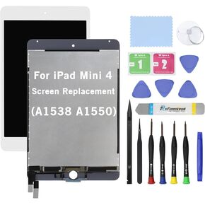 7.9" New Screen Replacement for iPad Mini 4 A1538 A1550 LCD Display Glass Touch Digitizer Premium Kit with Tools - White