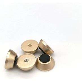8 قطعة/الوحدة الألومنيوم CNC HiFi مكبر صوت المسامير سبائك الألومنيوم الهيكل حالة وسادة القدم المضادة للصدمات امتصاص الصدمات عزل مسمار (أسود)
