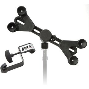 LyxPro TSM1 Microphone Music Stand Mount Holder for Tablet iPhone Ipad Smartphone and Android Adjustable 360 Degree Swivel Tilt Support Arms 3 to 11.5 Inch with Extra Detachable Clip