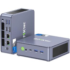 GMKtec Mini PC Intel i7-1195G7(Up to 5.0GHz) 16GB DDR4 1TB SSD Windows 11 Pro, Mini Desktop Computers Dual SSD Slot, WiFi 6, USB3.2, BT 5.2, DP, HDMI, RJ45 2.5G