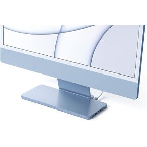 Satechi USB C Slim Dock for 24" iMac with Tool-Free Enclosure for M.2 PCIe NVMe and SATA SSDs– USB C Data Port, USB A, 2 USB 2.0, Micro/SD Card Reader (Blue)