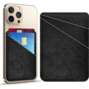Phone Card Holder Card Wallet Phone Wallet Stick on Leather Card Holder for Phone Case Credit Card Holder Suitable for Most Phone in Saudi Arabia