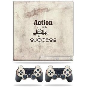 Skin Compatible with Sony Playstation 3 PS3 Slim + 2 Controllers – Key to Success | MightySkins Protective, Durable, and Unique Vinyl wrap Cover | Easy to Apply, Remove | Made in The USA