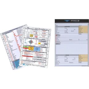 Medium VFR/METAR Cheat Sheet & Flight Planning Notepad Bundle, White