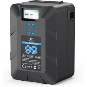 melasta 99Wh V Mount Battery, 14.4V 6.7Ah V Mount Battery Compatible with D-Tap USB-A Type-C Ports for Broadcast Video Camcorder, HDCAM, XDCAM, Cameras
