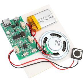 2PCS Programmable Sound Recorder Module - DIY Music Voice Recording Module Chip with Speaker, Can Recording 16 Minutes Sound Music for Personalized Greetings, Holiday Crafts Cards