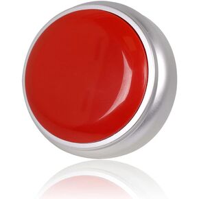 Voice Recording Button Talking Sound Buttons Recordable Button Easy Button Recording 30S Message Dog Buttons for Communication Battery Included(Red+Silver)