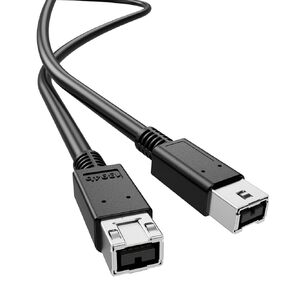 FireWire 800 IEEE 1394b 9pin to 9pin Cable, FireWire 800 (M/M) Male to Male Cord, Triple-Shielded 2FT, 9-9 Cord for PC, Digital Cameras MacBook Pro, Mac Mini, Audio Device