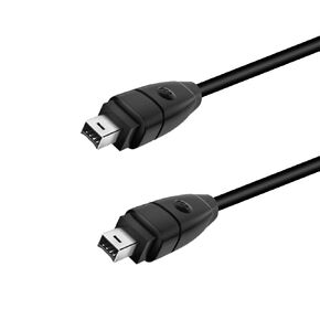 RIIEYOCA 1.8M IEEE 1394 Firewire 4-Pin male to 4-Pin male cable, iLink Adapter Converter Cord for Digital Camera, Camcorder, Laptop, DV, Black