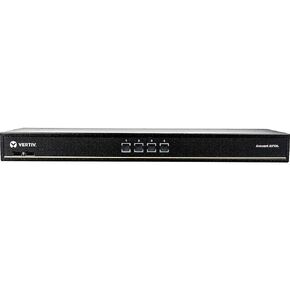 Vertiv Avocent 1x4 Rackmount or Desktop, Single-User KVM Switch with USB, Touch Button and Hotkey Switching, Cascade Support and Internal Power Supply, Ideal for Small Data Centers (AV104-400)