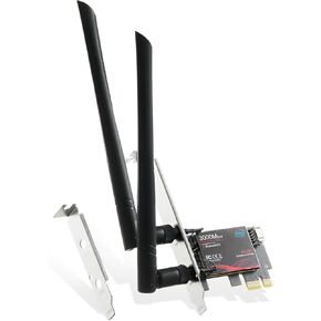 Binardat WiFi6 Card AX3000 PCIe WiFi Network Adapter, Intel AX200 Chip Bluetooth 5.0, Dual-Band 2.4GHz/5GHz OFDMA & MU-MIMO, for Windows 10/11