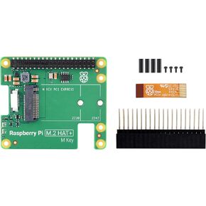 Official Pi PCIe to M.2 HAT for Raspberry Pi 5, HAT + Standard, Support NVMe Protocol M.2 Solid State Drive, Compatible with 2230/2242 Size M.2 Solid State Drive,Booting PI5 from Solid State Drive