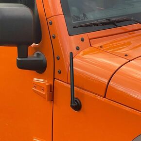 KSaAuto Jeep Wrangler Gladiator Accessories Short Antenna JK JL JT Unlimited Rubicon Sport Sahara 4xe Willys Overland 2007-2024, Jeep Exterior Accessories Jeep Car Radio Antenna Replacement