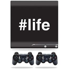 Skin Compatible with Sony Playstation 3 PS3 Slim + 2 Controllers – Life | MightySkins Protective, Durable, and Unique Vinyl wrap Cover | Easy to Apply, Remove, and Change Styles | Made in The USA