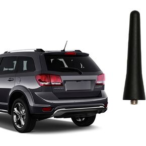 Roof Short Antenna for Chrysler Dodge Jeep Fiat Select Models | Black 2.5 inches | Mini Radio Antenna Direct Replacement | Roof Antena para Carro | Low Profile | Ref 5064710AA 68297936AA