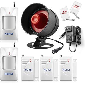 KERUI WiFi Home Security Alarm System 8-Piece kit Door Alarm System DIY Siren Door/Window Sensors Remotes Burglar Alarm for House Apartment Office,Compatible with Alexa Google Home