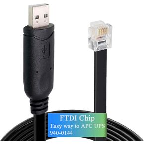 APC PDU Serial Cable 940-0144 USB to RJ12 Configuration Replacement Console APC UPS AP7752, AP7730,AP7732 etc, Rack Metered PDU (10FT/3M) in Saudi Arabia