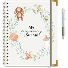 Pregnancy Journal, with a Pen and 6 Sticker Sheets, Pregnancy Journal for First Time Mom, Pregnancy Books, Pregnancy Book, Pregnancy Books for First Time Moms, Baby Memory Book.