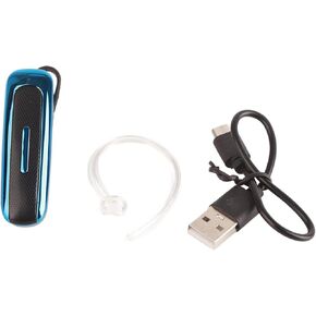 Bluetooth Headset,Wireless Bluetooth Earpiece,in Ear Earphone Single Ear Hanging,Business Earbuds Ergonomic,for Driving,TalkListening to Music 45-50 Hours (Black Blue)