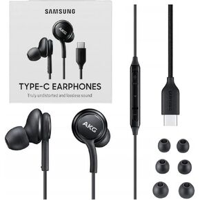 SAMSUNG EO-IC100 USB Type-C Headphones, Sound by AKG, Black