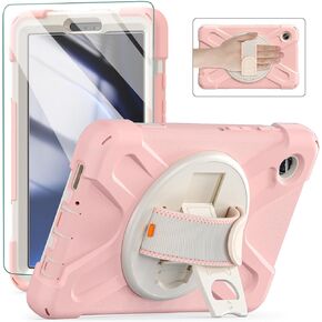 for Samsung Galaxy Tab A9+/A9 Plus 11" 2023 for Kids Girls with Screen Protector Stand&Hand Strap | Rugged Protective Case for Galaxy Tab A9+ Tablet SM-X210/X216/X218-Rose Gold in Kuwait