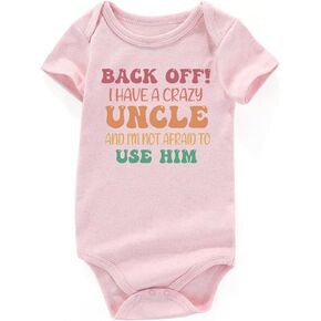 I Have A Crazy Uncle Funny Baby Clothes Girl Uncle Baby Bodysuit Outfits Newborn Gifts