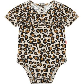 Baby Girls Short Sleeve Bodysuit Ruffles Romper